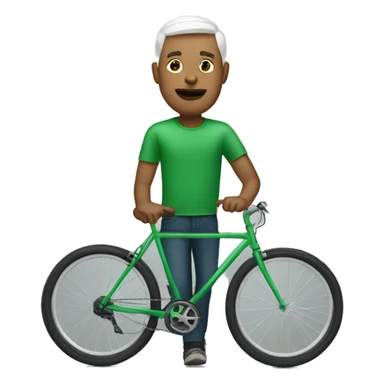 white man in green bike sticker