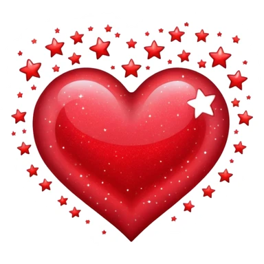 heart with stars sticker