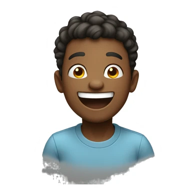 Boy laughing  sticker