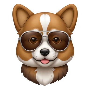 Dog with shades  sticker