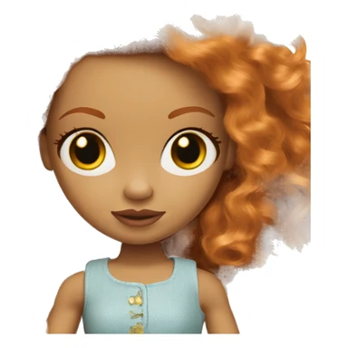 Pretty ginger bratz doll sticker