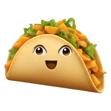 Orange crunchy taco sticker