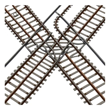 Train Tracks top view  sticker