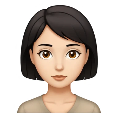 Zumbi mulher, cabelo preto, cabelo curto, olhos castanhos  sticker