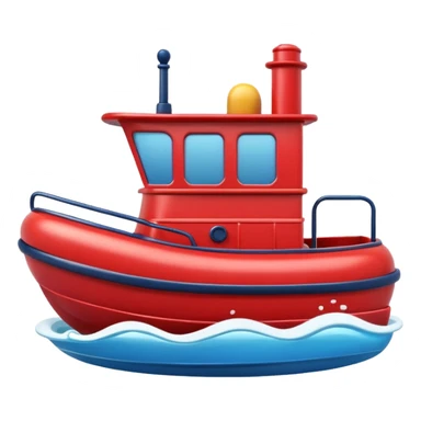 cute red tugboat sticker