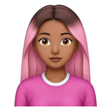 Morena con pelo Lacio y con ropa rosa sticker