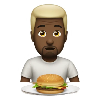 Kanye eating burger sticker