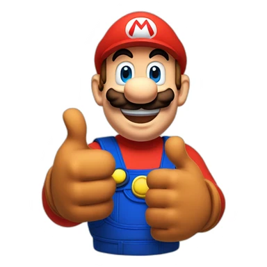 mario thumbs up sticker