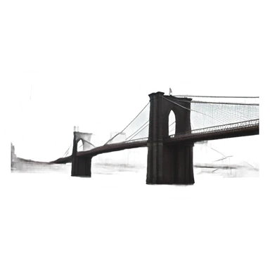 Brooklyn bridge seen from the sea sticker