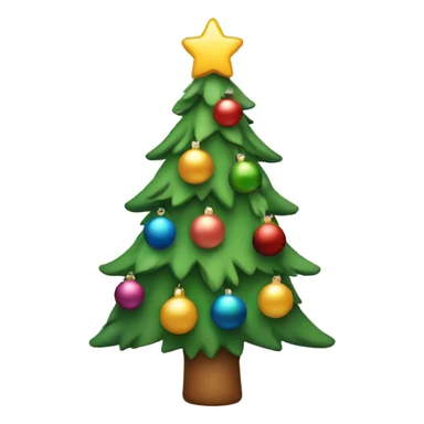 christmas tree with cute decorations  sticker