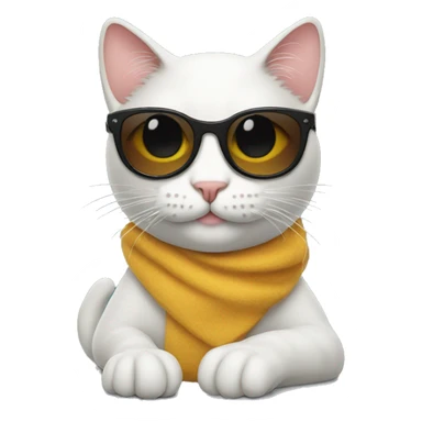 Cat with sunglasses sticker