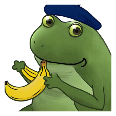 offering a banana sticker