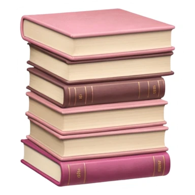 aesthetic book stack beige and pink sticker