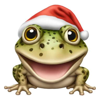Toad with a Santa hat sticker