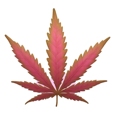 pink marijuana leaf sticker