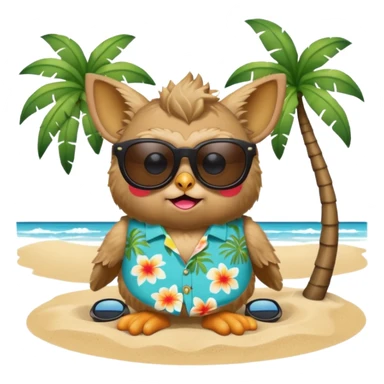 Furby on vacation  sticker