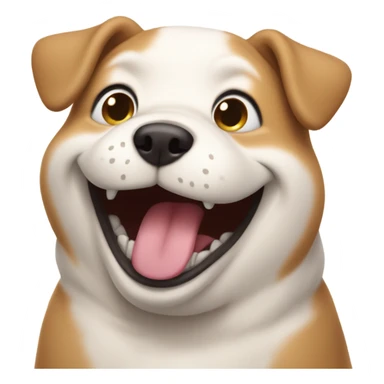 chubby dog laughter sticker