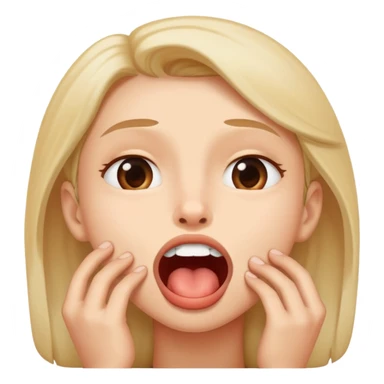 Cara de enamorado mordiendose el labio de abajo a la mitad sticker