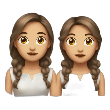 Fille avec des cheveux brun et la peau blanche sticker