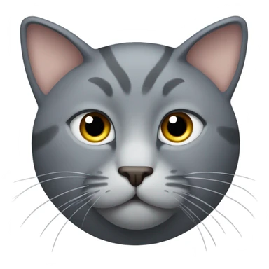 Big fat grey cat sticker