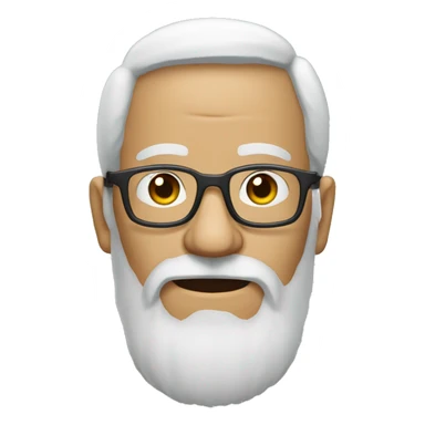 Bearded skinny old man with glases sticker