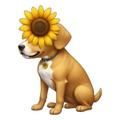 sunflower dog sticker