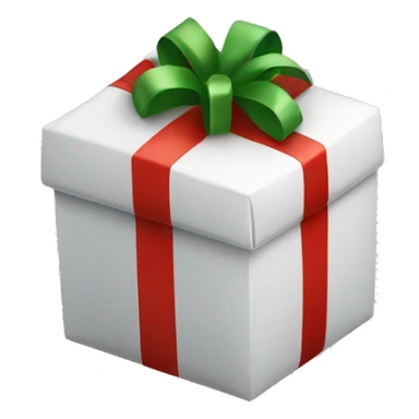 christmas present with cute packaging sticker