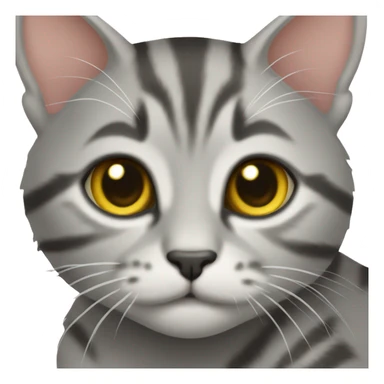 Grey tabby kitten sticker
