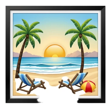 fondo de playa sticker