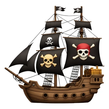 Crea un emoji di un timone di una nave pirata sticker