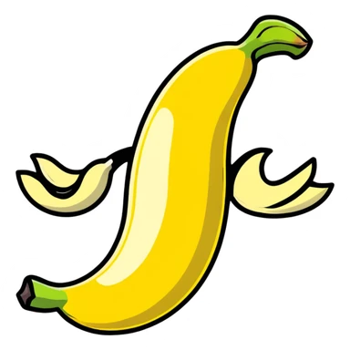 peeled banana with two hands forming a heart shape around it sticker