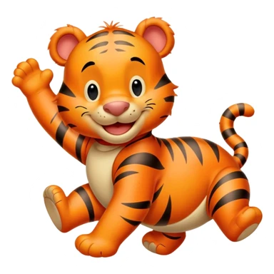 Tigger from Winnie the Pooh, bouncy and cheerful sticker