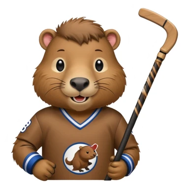 capybara ice hockey player sticker
