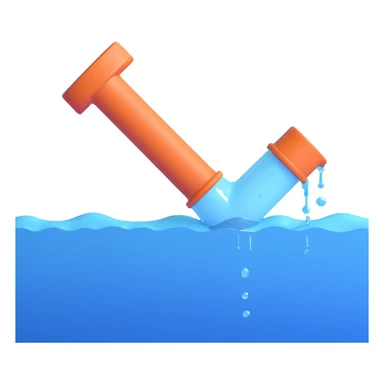 
3D render of a cracked pipe with water dripping from it, Pixar-style, clean and realistic, soft reflections, isolated on white background, professional and colorful

 sticker