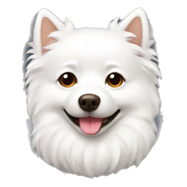 autumn cozy white spitz  sticker