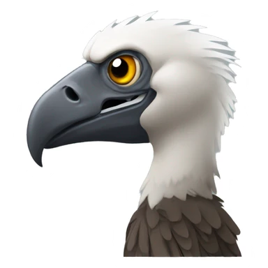 a vulture with sticker