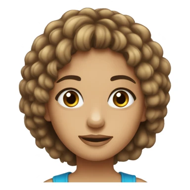 menina   cabelo marou  pele bege  olho  azul   sticker