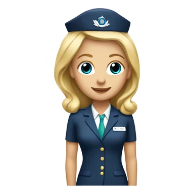 blonde flight attendant sticker
