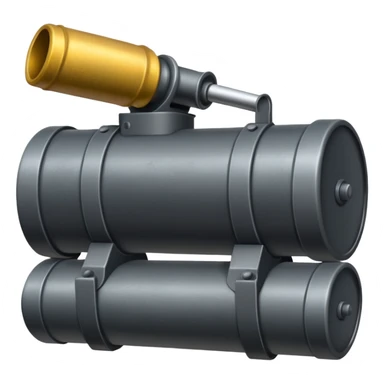 generate a realistic elongated anti-tank mine that can be carried by a drone sticker