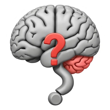 cerebro con interrogación sticker