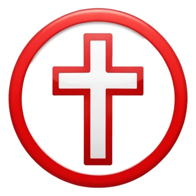red circle with cross sticker