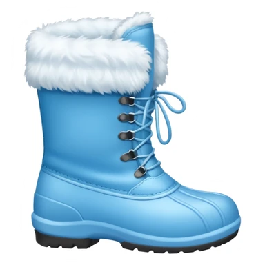 baby blue snow boots sticker