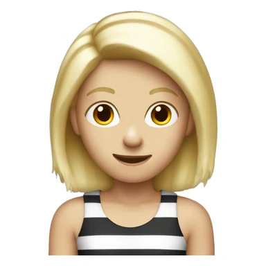 Blonde singe with stripy top sticker