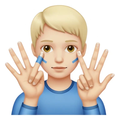 Face with taping fingers  sticker