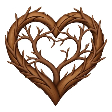  branches in the shape of a heart sticker