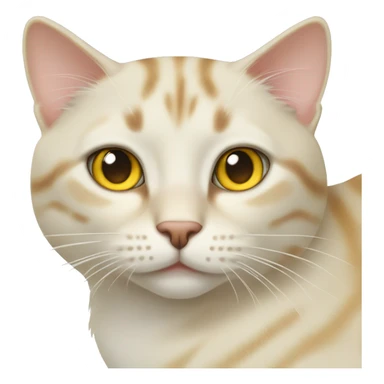 Cream colored tabby cat with yellow eyes sticker