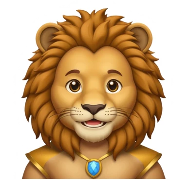 man in lion  costume  sticker