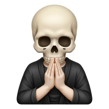 Skull combined with praying sticker
