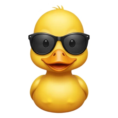 duck with black sun glasses sticker
