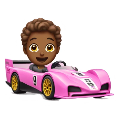 Pink race car  sticker